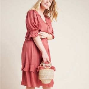 Anthropologie Plus Size 22 Dolan Rosa Ruffled Dress